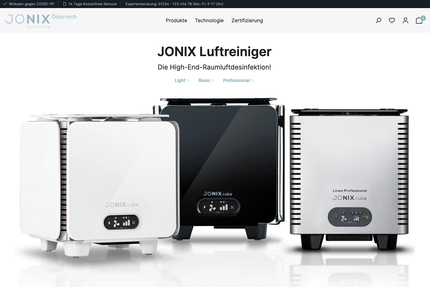 Shopware Referenz: Jonix-Air.de