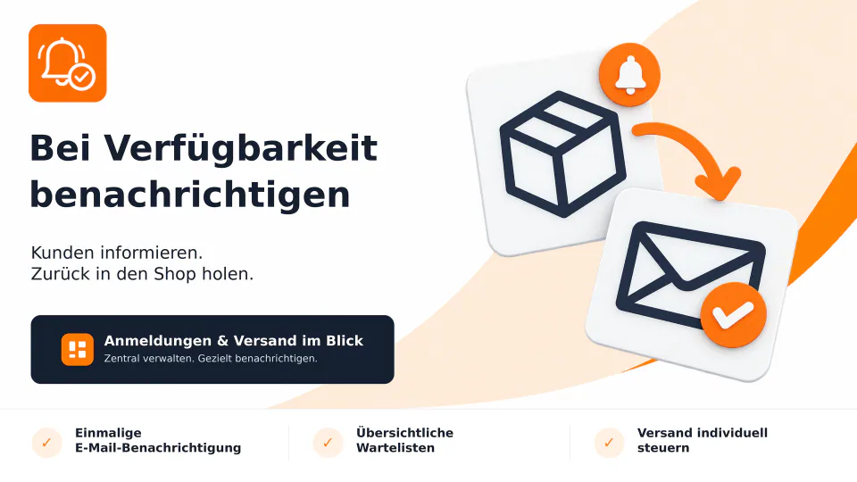 SixBackInStockNotification – Benachrichtigung bei Verfügbarkeit