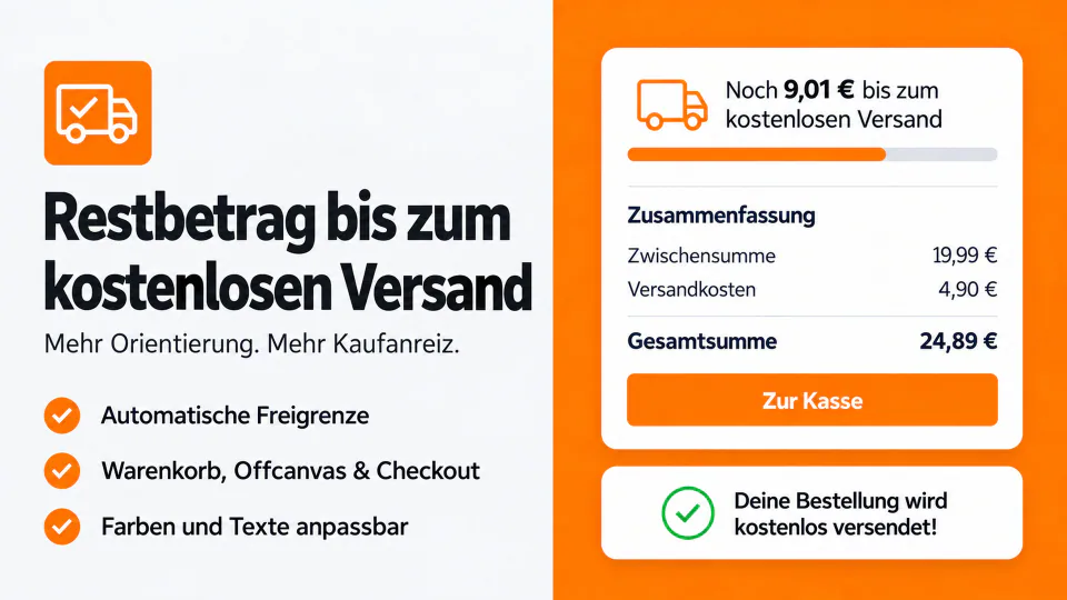 SixFreeShippingProgress – Versandkosten-Fortschritt im Warenkorb