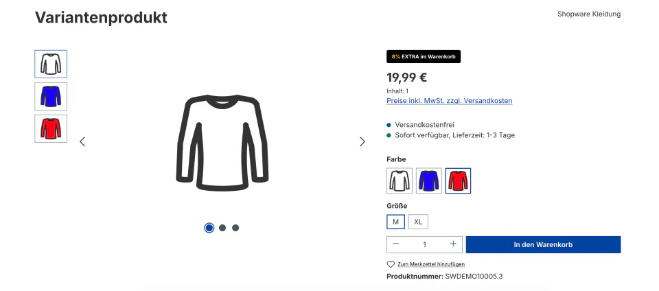 SixPromotionBadge – Aktionshinweis auf der Produktseite