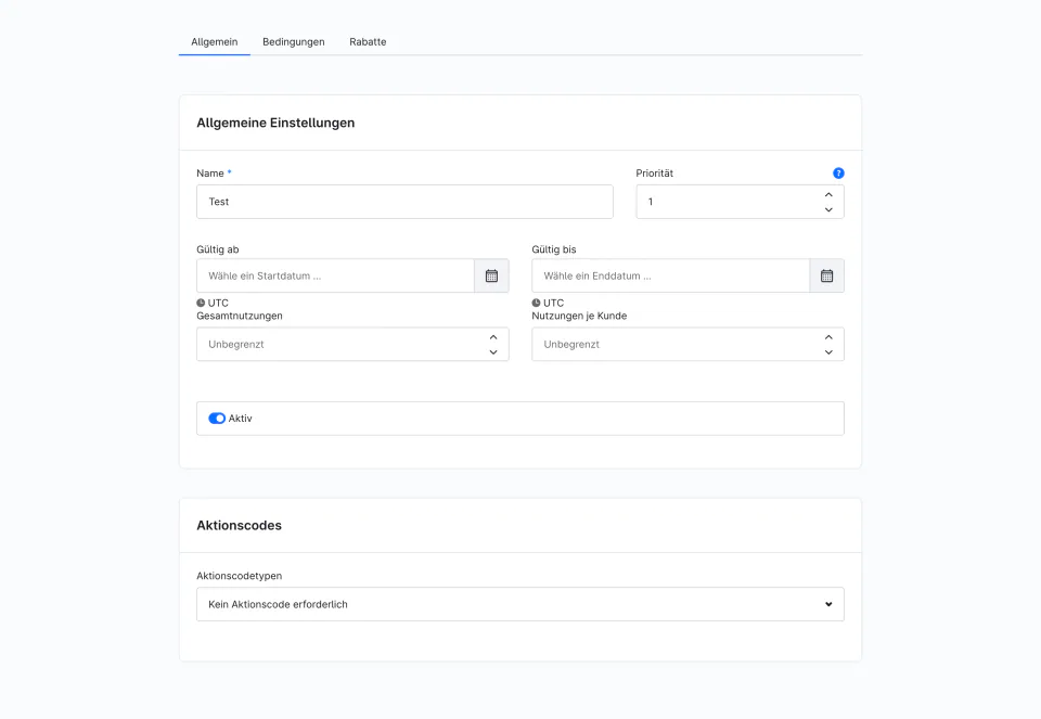 SixPromotionBadge – Native Shopware-Rabattaktion vorbereiten