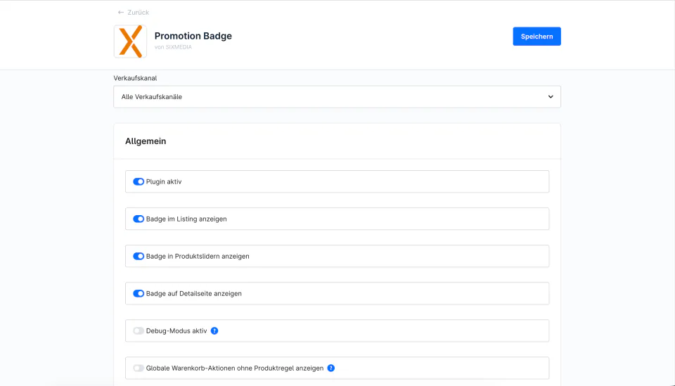 SixPromotionBadge – Badge-Darstellung konfigurieren