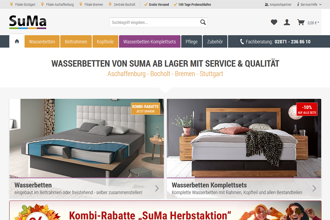 Suma-Wasserbetten
