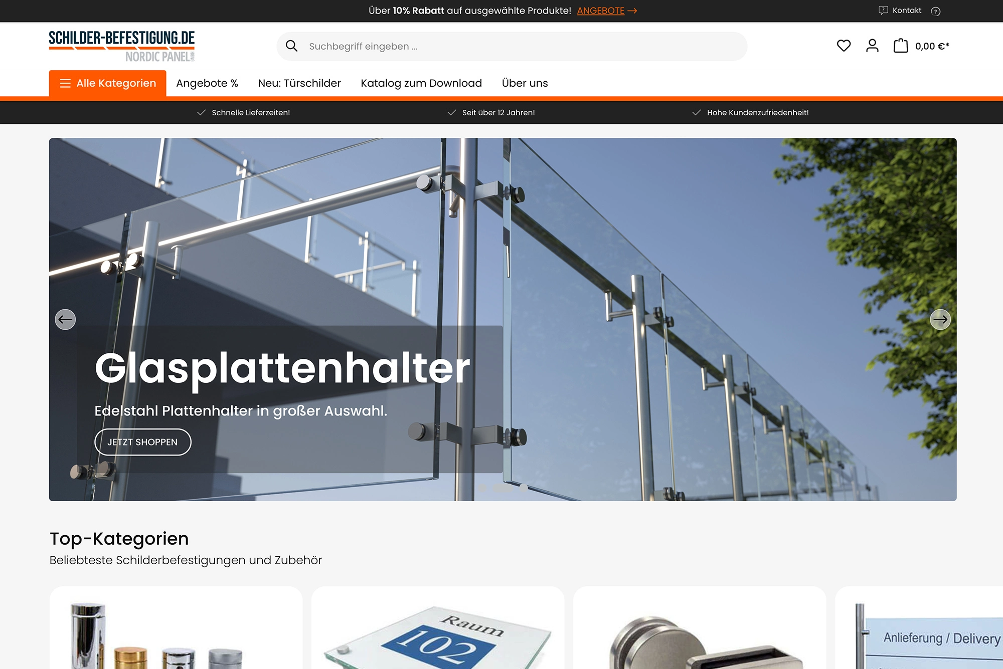 Shopware Shop Schilder-Befestigung.de