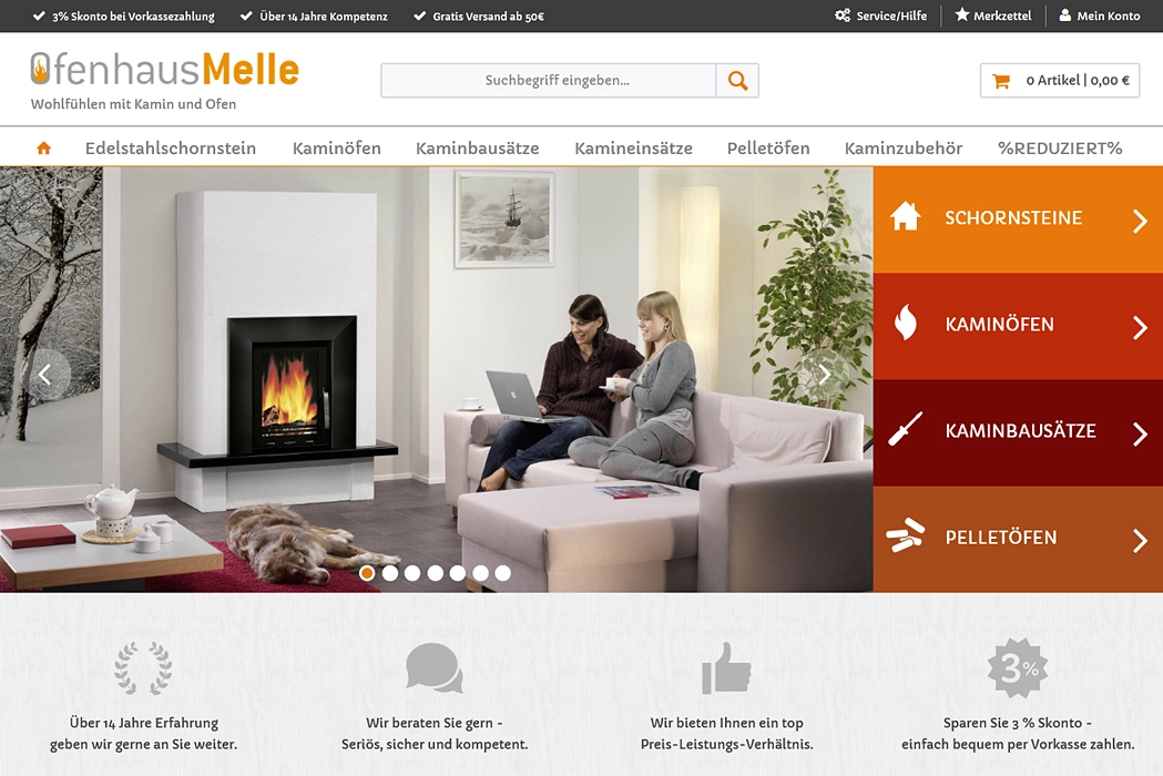 Shopware Shop ofenhaus-melle.de