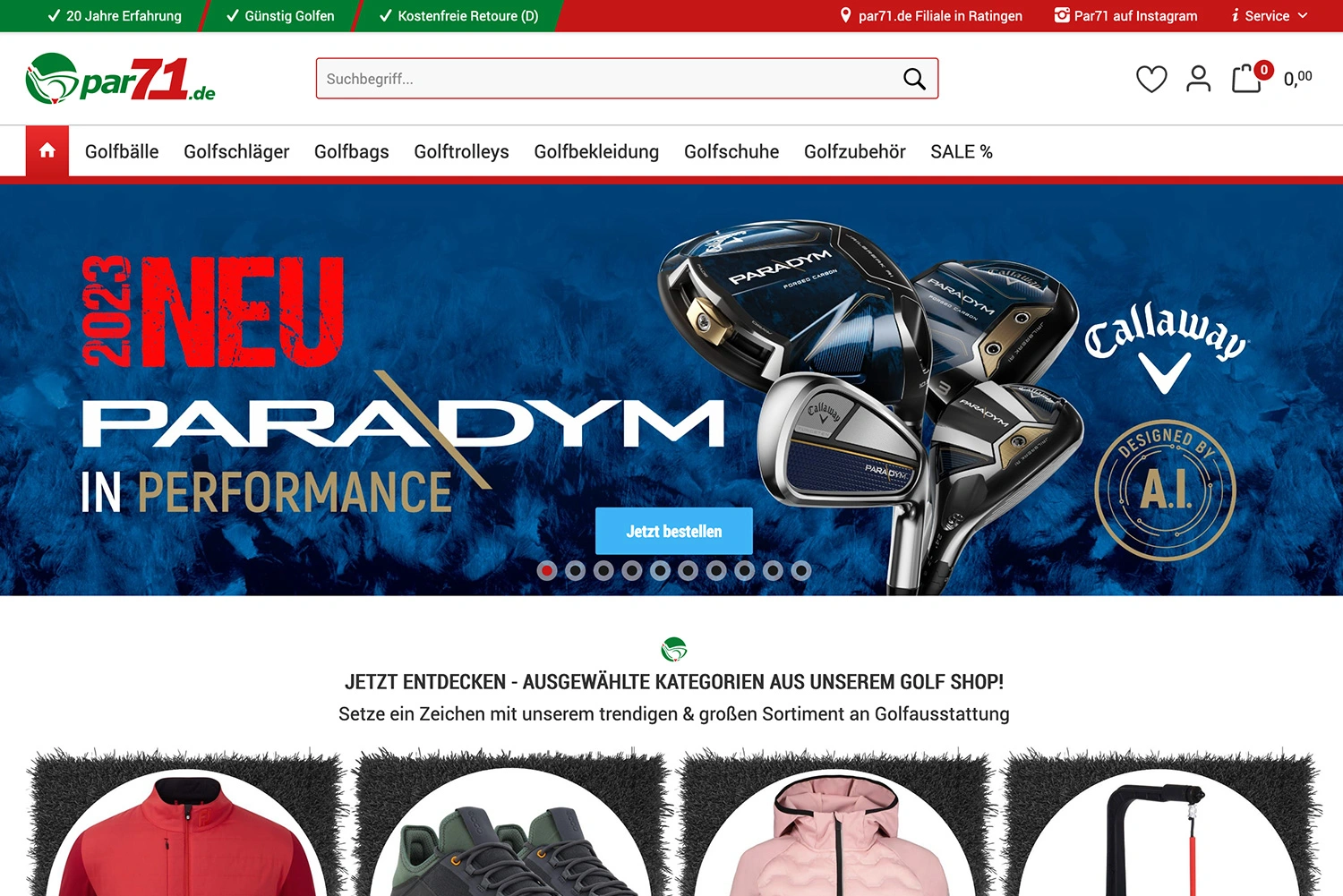 Shopware Referenz: Par71.de